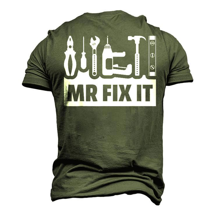 Dad Mr Fix It Fathers Day For Father Of A Son Daddy Men's 3D T-Shirt Back Print
