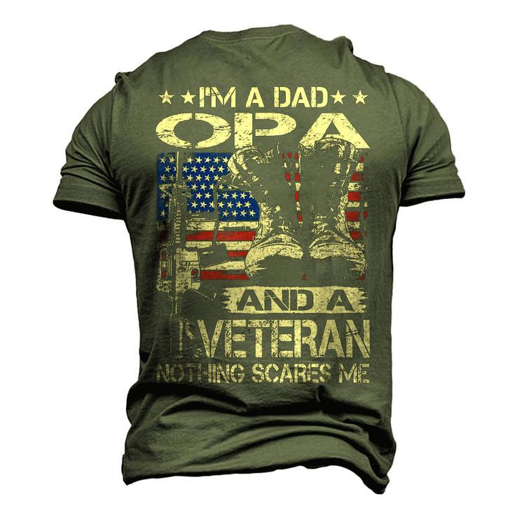 Im A Dad Opa And A Veteran Opa Fathers Day Men's 3D T-Shirt Back Print