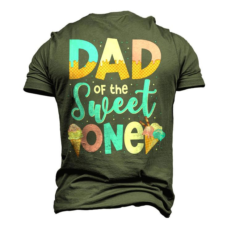 Dad Of The Sweet One Happy 1St Birthday Papa Ice Cream Men's 3D T-shirt Back Print