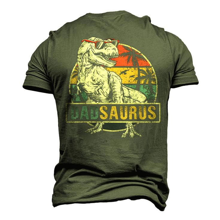 DadsaurusRex Dinosaur Dad Saurus Matching Men's 3D T-Shirt Back Print