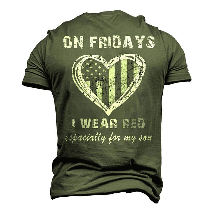 Deployed Son For Women Red Friday Military Men's 3D T-Shirt Back Print