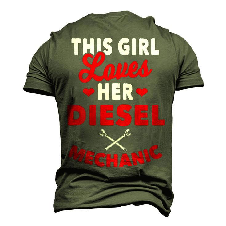 Diesel Mechanic Wife Girlfriend On Back Men's 3D T-Shirt Back Print