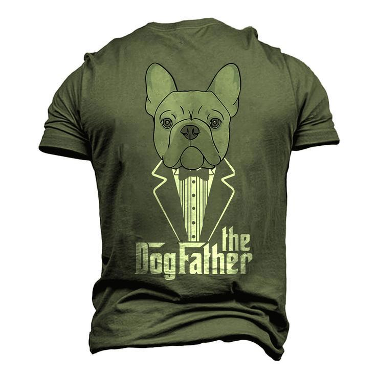 The Dogfather French Bulldog Dad Frenchie Papa Men's 3D T-Shirt Back Print