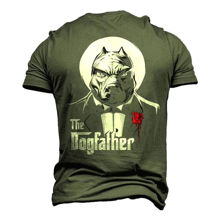 The Dogfather Pitbull Pitbull Dog Dad Best Dog Daddy Ever Men's 3D T-Shirt Back Print