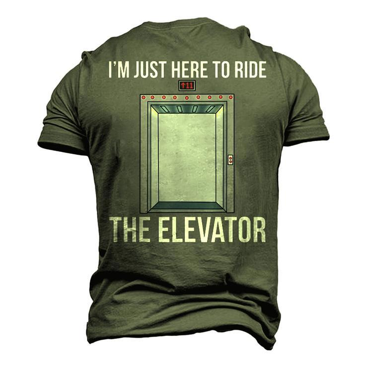 Elevator Mechanic Engineer Ride The Elevator Technician Men's 3D T-Shirt Back Print