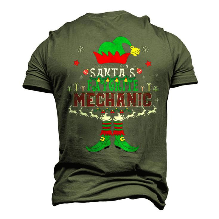 Elf Xmas Santas Favorite Mechanic Ugly Sweater Men's 3D T-Shirt Back Print