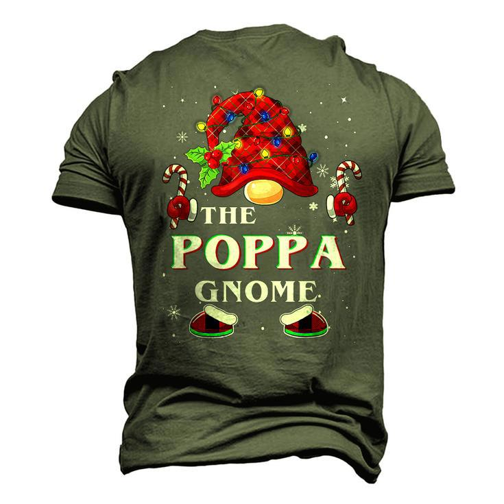 Family Xmas Pajama Poppa Gnome Buffalo Plaid Matching Men's 3D T-Shirt Back Print