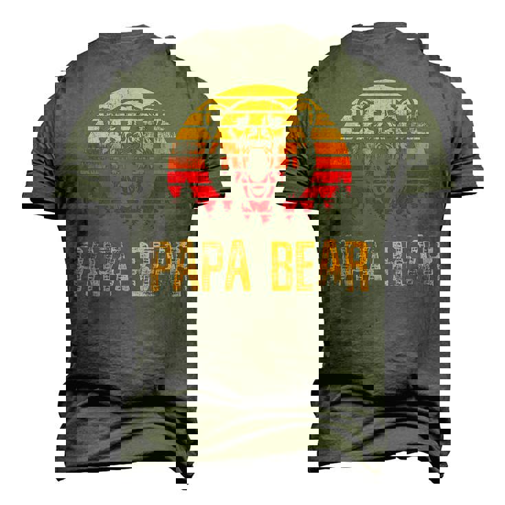 Fathers Day Papa Grandpa Distressed Papa Bear Sunset Men's 3D T-Shirt Back Print Fathers Day Papa Grandpa Distressed Papa Bear Sunset Men's 3D T-Shirt Back Print