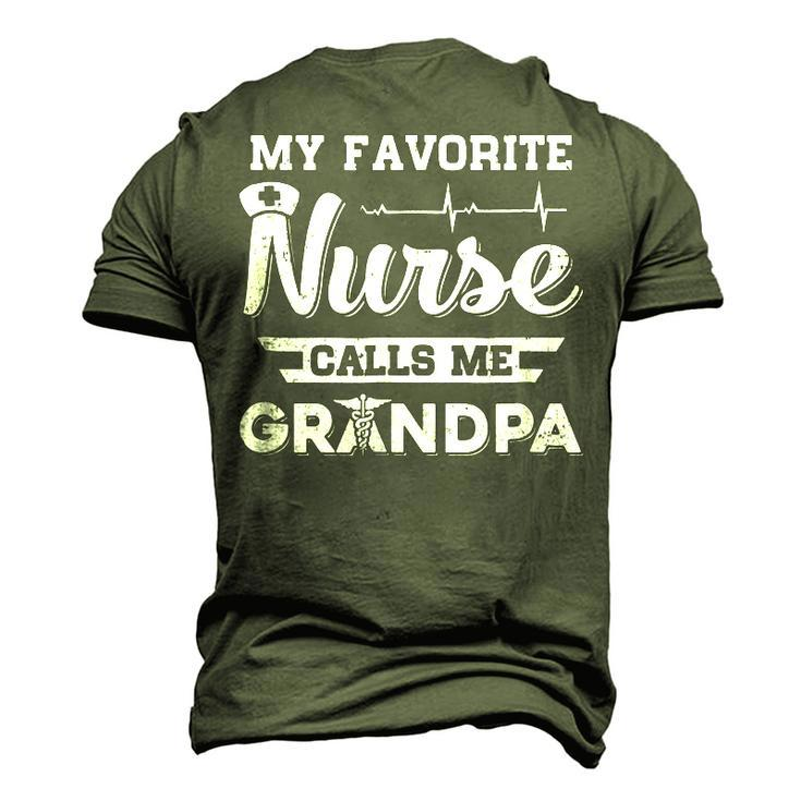 My Favorite Nurse Calls Me Grandpa Fathers Day Men's 3D T-Shirt Back Print