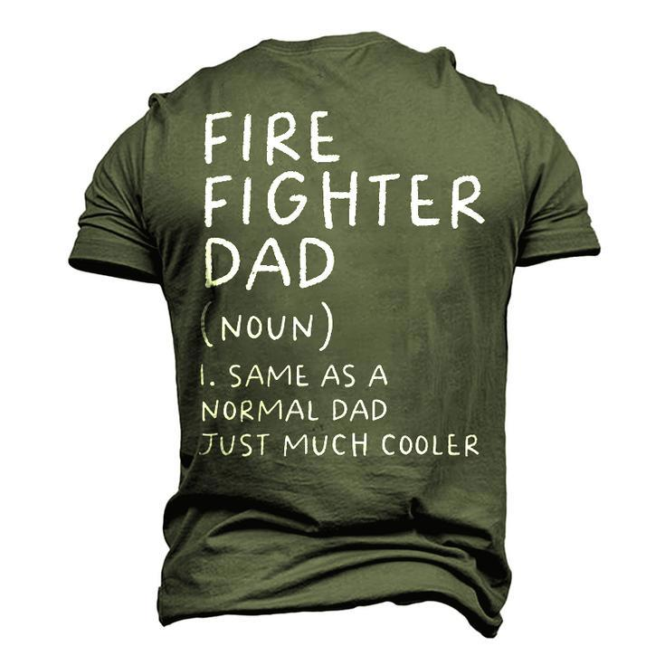 Firefighter Dad Definition Men's 3D T-Shirt Back Print