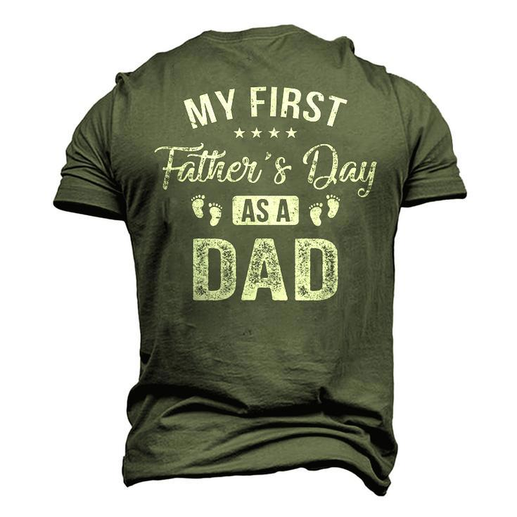My First Fathers Day As A Dad Fathers Day Men's 3D T-Shirt Back Print