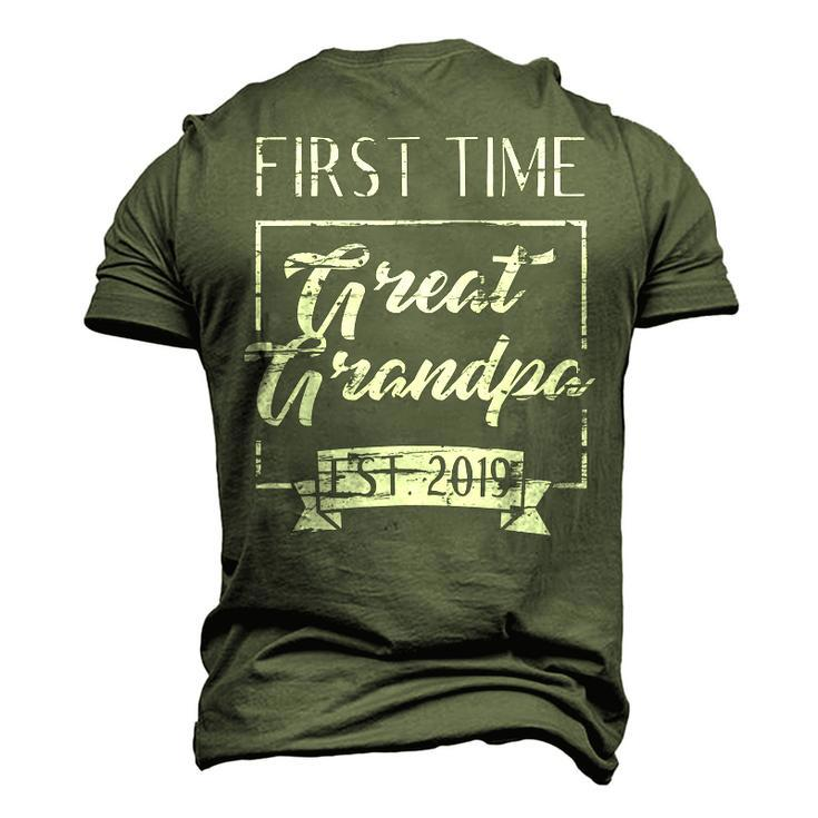 First Time Great Grandpa Est 2019 Future Grandfather Men's 3D T-Shirt Back Print