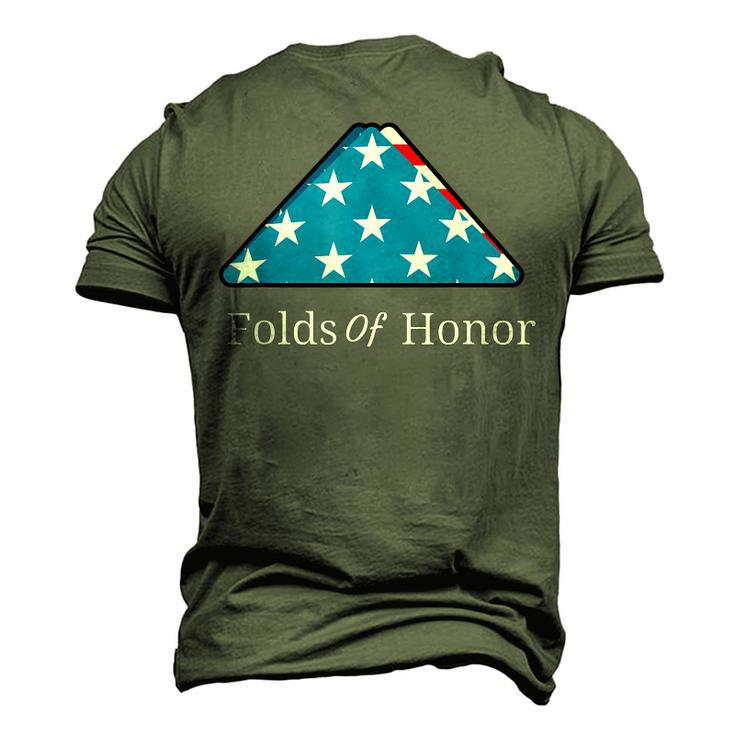 Folds Of Honor Fallen Military First Responders Patriotic Men's 3D T-Shirt Back Print
