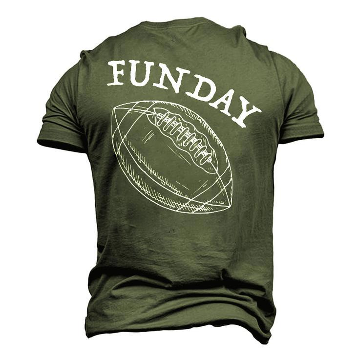 Funday American Football Dad Fathers Day Son Daddy Matching Men's 3D T-Shirt Back Print