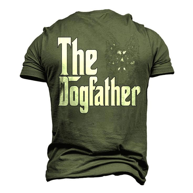 German Shepherd Dog Dad Dogfather Dogs Daddy Father Men's 3D T-Shirt Back Print