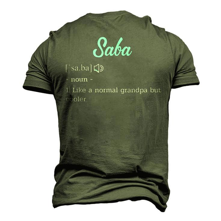 Grandpa Saba Definition Men's 3D T-Shirt Back Print