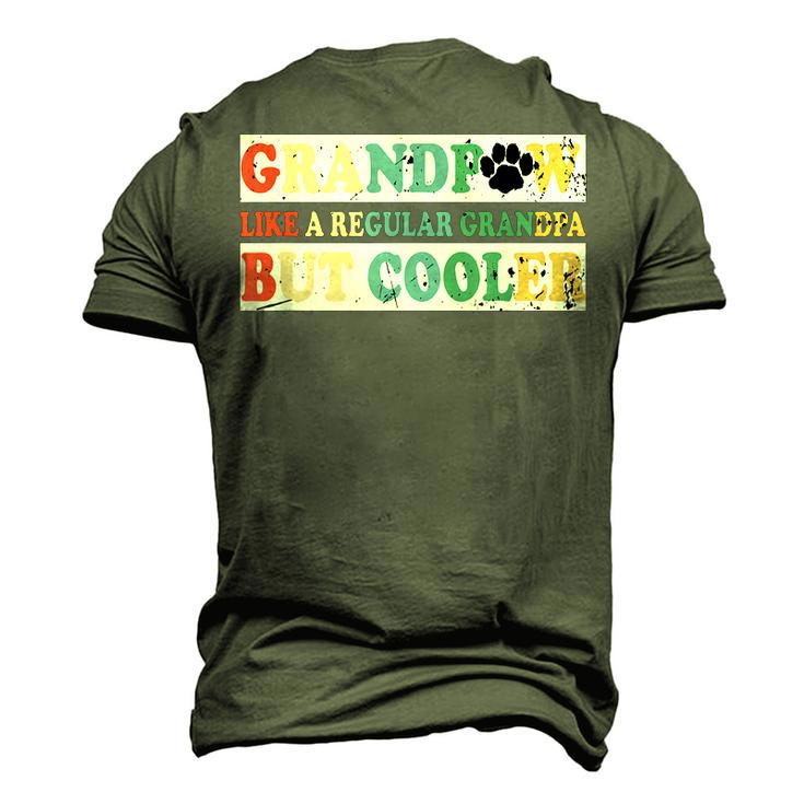 Grandpaw Like A Regular Grandpa But Cooler Vintage Retro Men's 3D T-Shirt Back Print