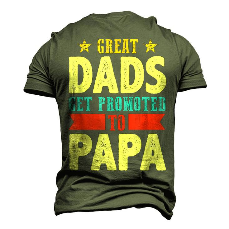 Great Dads Promoted To Papa Dad Daddy Father Stepdad Poppa Men's 3D T-Shirt Back Print