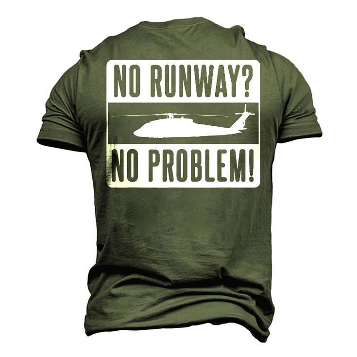 Helicopter Heli Pilot Aviation Military Men's 3D T-Shirt Back Print