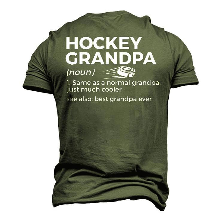 Hockey Grandpa Definition Best Grandpa Ever Men's 3D T-shirt Back Print