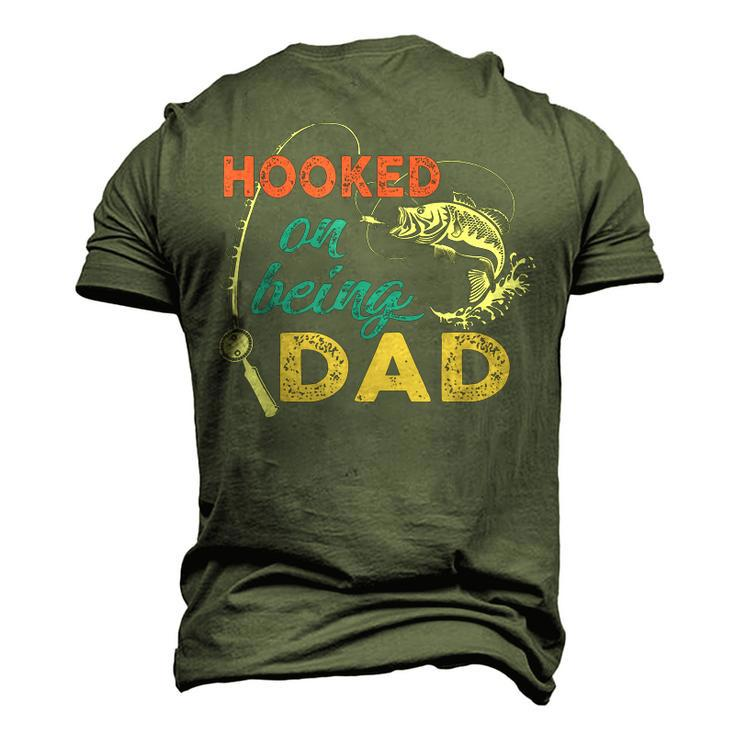Hooked On Being A Dad Fishing Dad Father_S Day Men's 3D T-Shirt Back Print