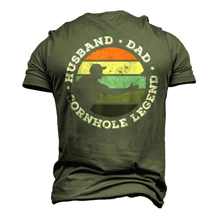 Husband Dad Cornhole Legend Boss Of The Toss Cornhole Mens Men's 3D T-shirt Back Print