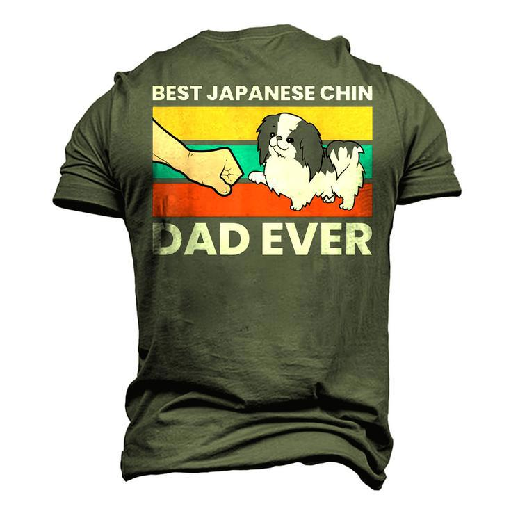 Japanese Spaniel Dog Owner Dad Best Japanese Chin Dad Ever Men's 3D T-shirt Back Print