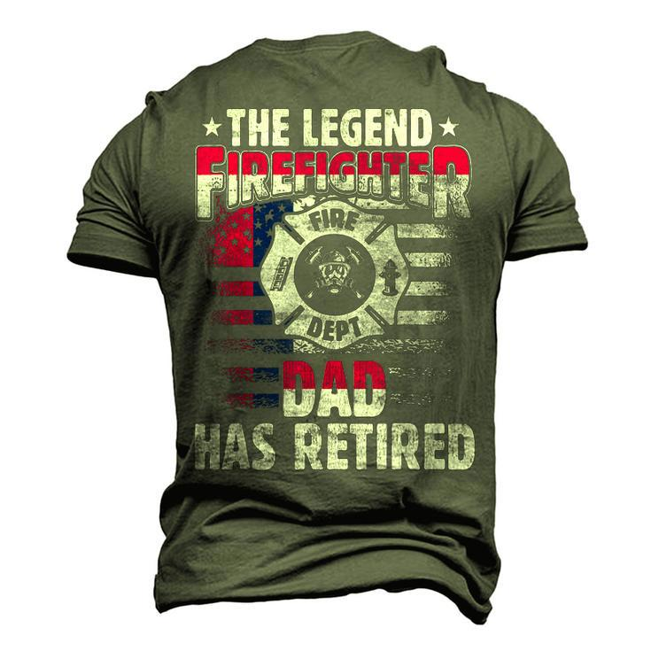 The Legend Firefighter Dad Has Retired Retired Dad Men's 3D T-shirt Back Print