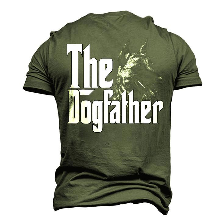 Malinois Belga Dog Dad Dogfather Dogs Daddy Father Men's 3D T-Shirt Back Print