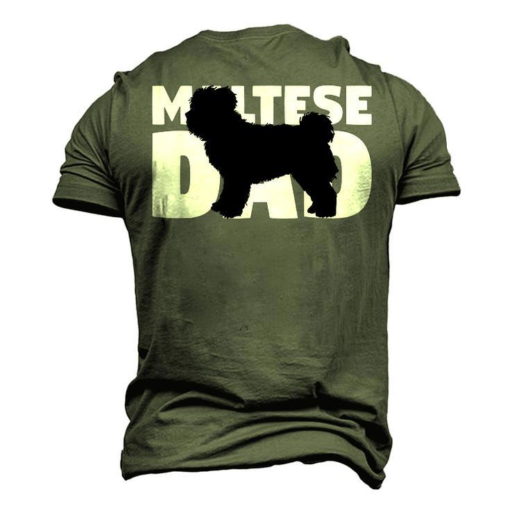 Maltese Dad Maltese For Dog Father Dog Dad Men's 3D T-Shirt Back Print