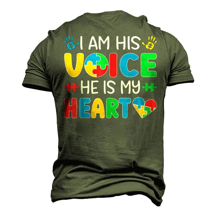 Mama Autistic Mom Autistic Dad Papa Autism Awareness Month Men's 3D T-Shirt Back Print