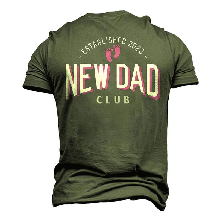 New Dad Club Established 2023 Girl Father Pink Gender Color Men's 3D T-Shirt Back Print