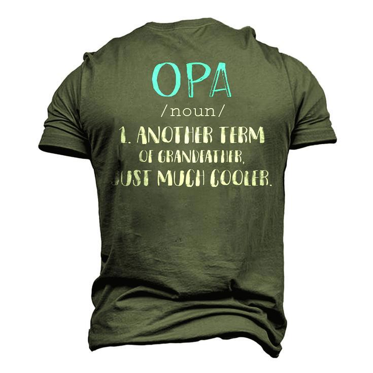 Opa Definition Grandpa Fathers Day Men's 3D T-Shirt Back Print