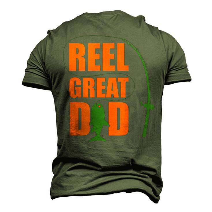 Orange FatherS Day For Fisherman Reel Great Dad Men's 3D T-Shirt Back Print