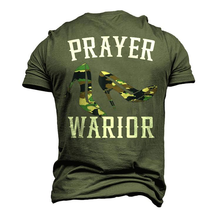 Prayer Warrior Camouflage For Religious Christian Soldier Men's 3D T-Shirt Back Print