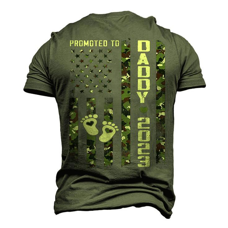 Promoted To Daddy 2023 First Time Fathers Day New Dad Men's 3D T-Shirt Back Print