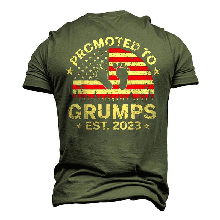 Promoted To Grumps 2023 First Time Fathers Day New Dad Men's 3D T-Shirt Back Print