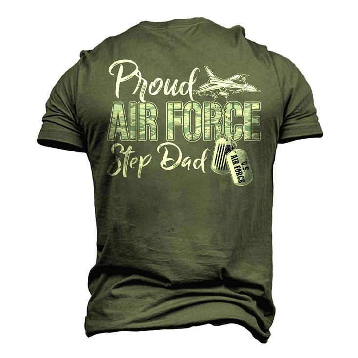 Proud Air Force Step Dad Air Force Graduation Usaf Step Dad Men's 3D T-Shirt Back Print