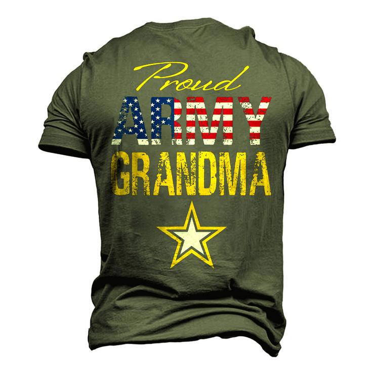Proud Army Grandma Military Pride Usa Flag Men's 3D T-Shirt Back Print