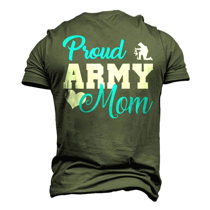 Proud Army Mom Military Mother Army MomMen's 3D T-Shirt Back Print