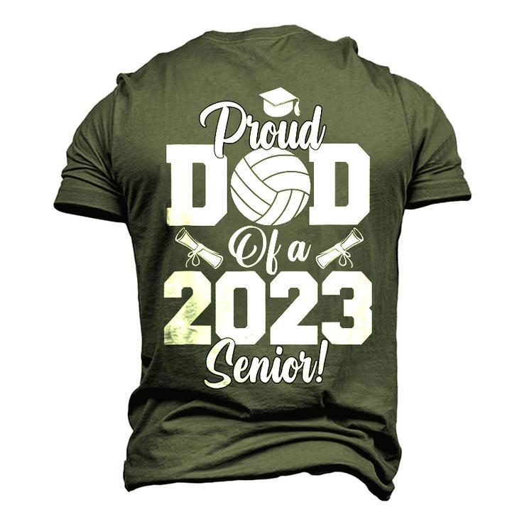 Proud Dad Of A Volleyball Senior 2023 Volleyball Dad Men's 3D T-Shirt Back Print