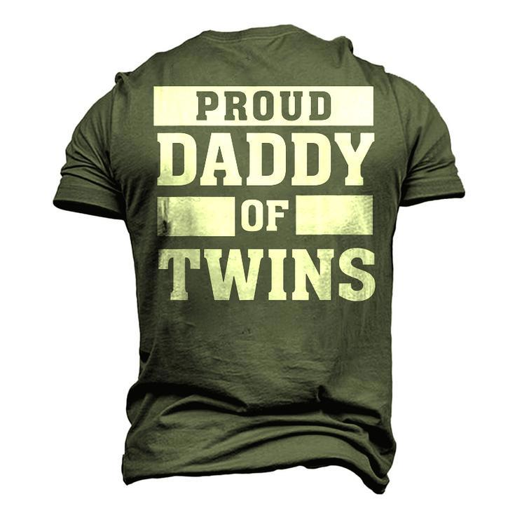 Proud Daddy Of Twins Father Twin DadMen's 3D T-Shirt Back Print
