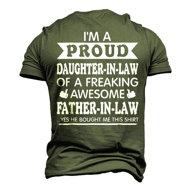 Im A Proud Daughter In Law Of Awesome Father In Law Men's 3D T-Shirt Back Print