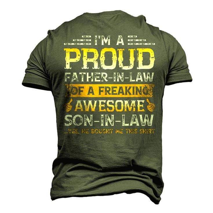 Im A Proud Father In Law Of A Awesome Son In Law Men's 3D T-Shirt Back Print