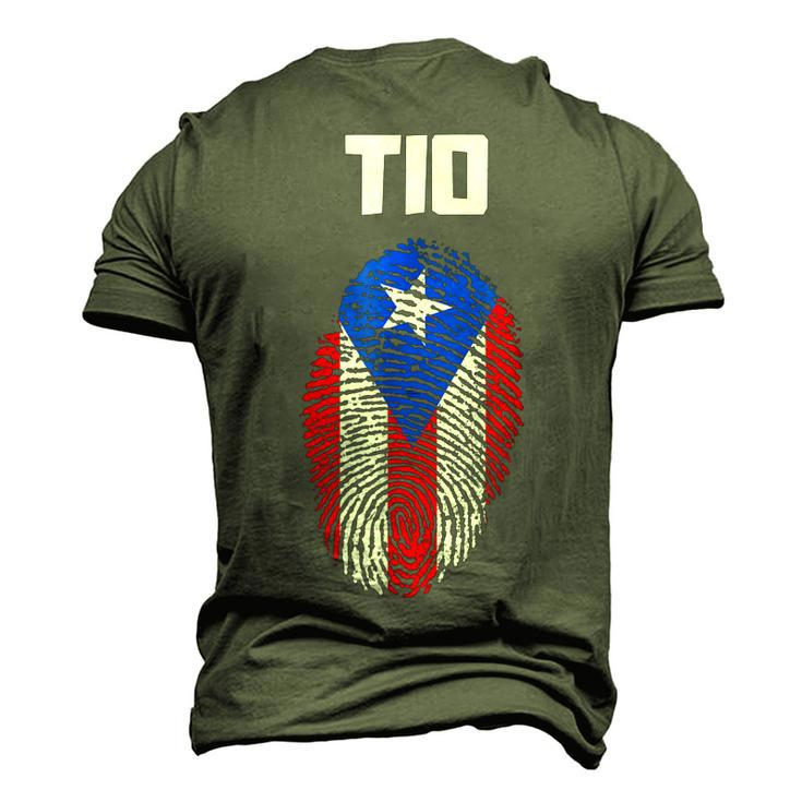 Puerto Rican Tio Uncle Puerto Rico Flag Latino Men's 3D T-Shirt Back Print