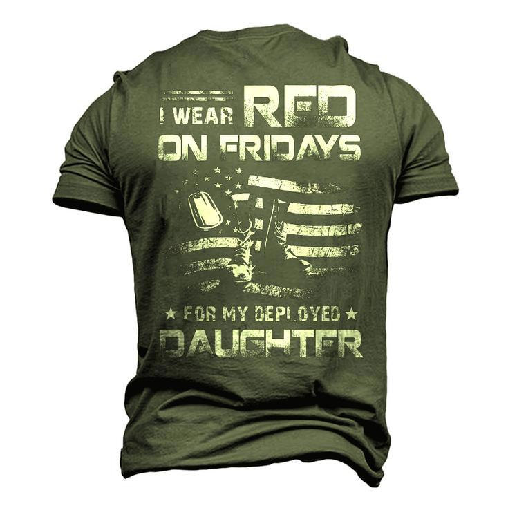 Red Friday Military Remember Everyone Deployed For Daughter Men's 3D T-Shirt Back Print