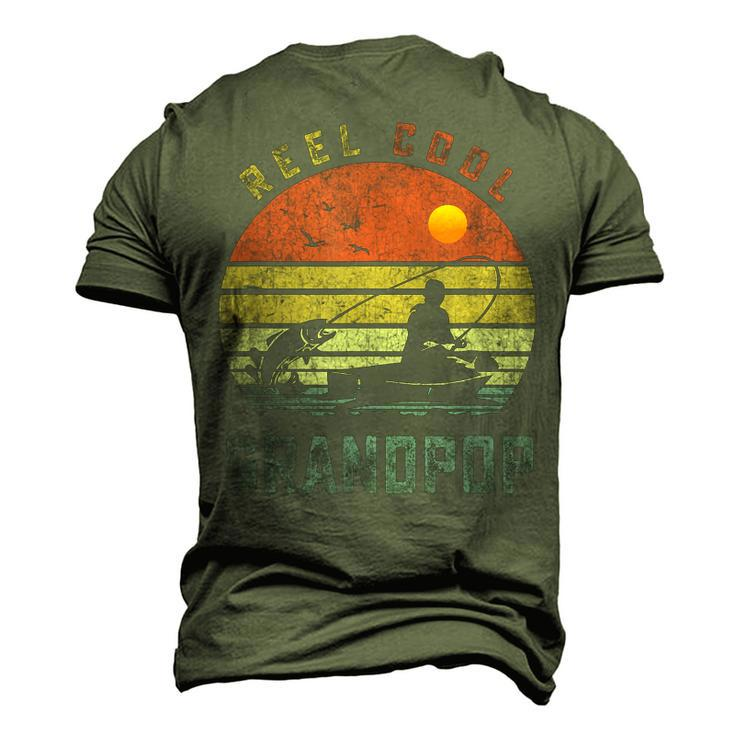 Reel Cool Grandpop Fishing Dad Fathers Day Fisherman Men's 3D T-Shirt Back Print