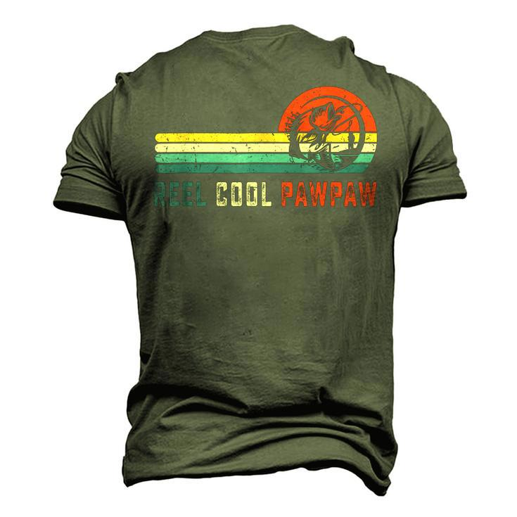 Reel Cool Pawpaw Fishing Dad Fathers Day Fisherman Men's 3D T-Shirt Back Print