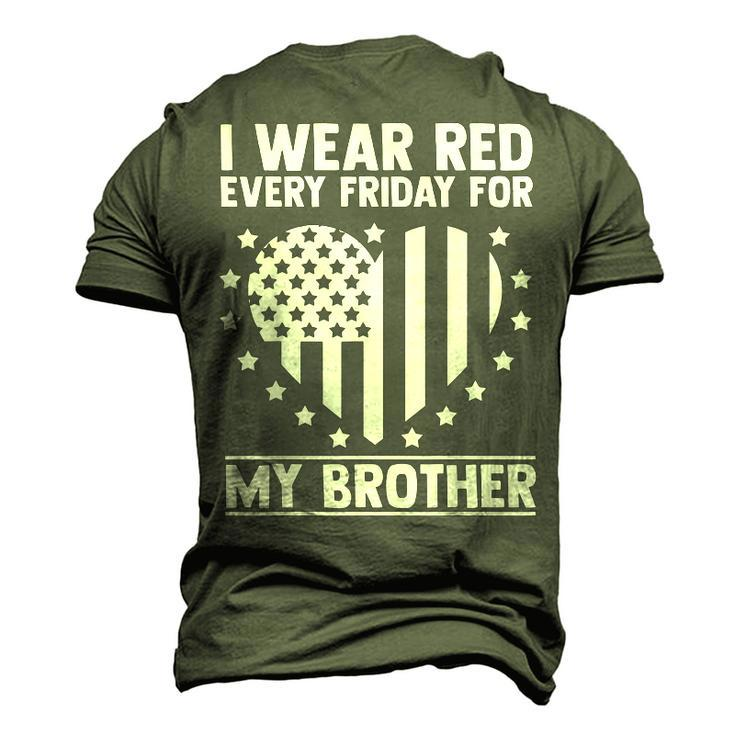 Remember Everyone Deployed Brother Military Red Friday Men's 3D T-Shirt Back Print