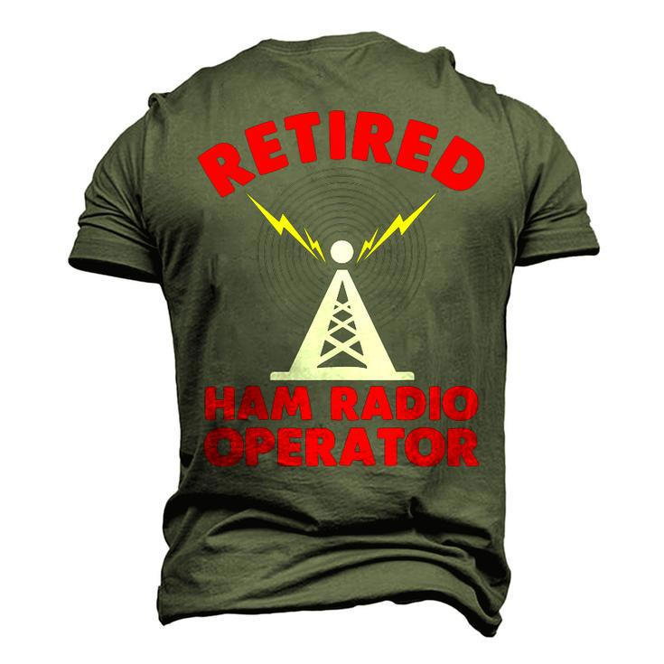 Retired Ham Radio Operator Father Radio Tower Humor Men's 3D T-Shirt Back Print